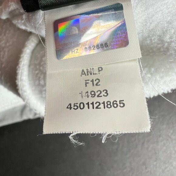 The North Face TNF Denali Jacket Women Small Grey White Polortec Full Zip Fleece - Picture 10 of 16